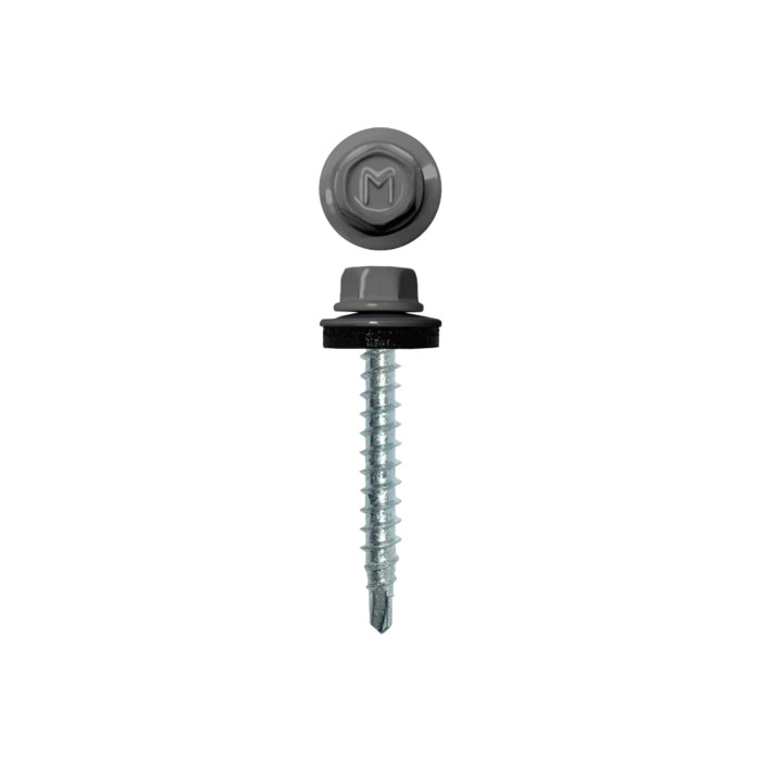 Саморез кровельный Daxmer 4,8х35 RAL 9006 (250) сверло №1